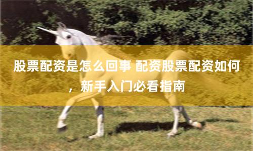 股票配资是怎么回事 配资股票配资如何，新手入门必看指南